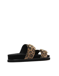 WOMEN'S Deon Leopard Print Suede Stud SANDAL