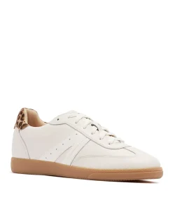 WOMEN'S Levi White/Leopard Print SNEAKER