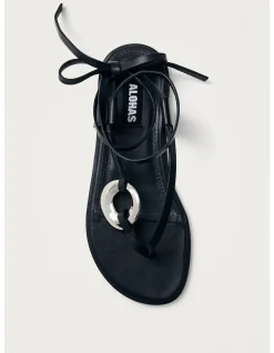 Women's Morosia Black Leather Sandals
