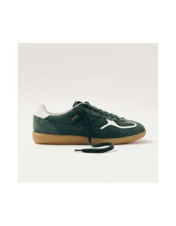 WOMEN'S Rife Forest Green Leather Sneakers