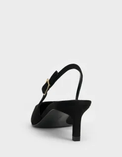 Women's Slingback Faux Suede Pump Shoes