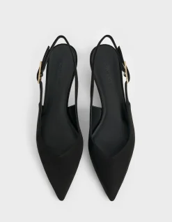 Women's Slingback Faux Suede Pump Shoes
