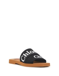 WOODY EMBROIDERED LINEN SANDAL