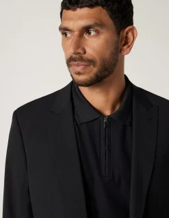 Wool Blend Regular Stretch Tailored Jacket