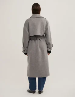 Wool Blend Trench Coat