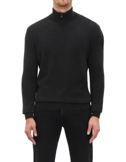 WOOL & CASHMERE 1/4 ZIP JUMPER