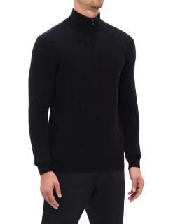 WOOL & CASHMERE 1/4 ZIP JUMPER