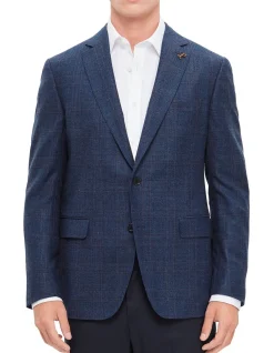 100% WOOL CHECK, 2 BUTTON VICENZA SINGLE BREASTED FULL CANVAS NOTCH LAPEL JACKET