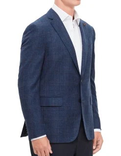 100% WOOL CHECK, 2 BUTTON VICENZA SINGLE BREASTED FULL CANVAS NOTCH LAPEL JACKET