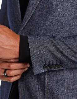 WOOL COTTON DENIM BLAZER