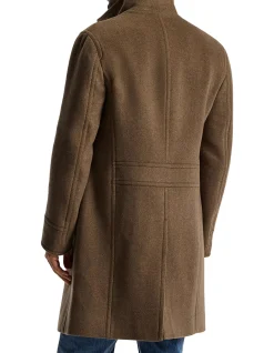 WOOLLEN FUNNEL NECK COAT
