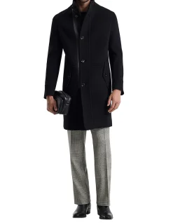 WOOLLEN FUNNEL NECK COAT