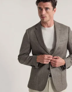 WORDSWORTH WOOL HERRINGBONE BLAZER