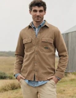 Workwear Garment Dyed Canvas Overshirt