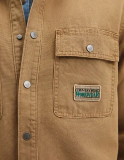 Workwear Garment Dyed Canvas Overshirt