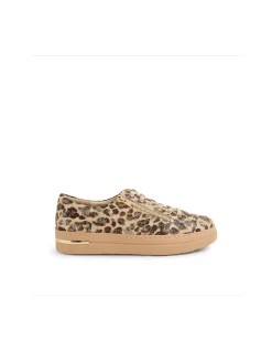 Wovi Metallic Leopard Zip Detail Sneakers