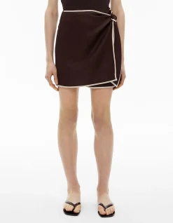 Wrap Tie Mini Skirt