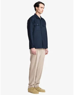 Wright Classic Cotton Navy Overshirt
