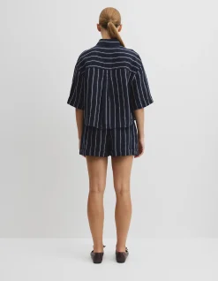 Yarn Dyed Boxy Linen Shirt