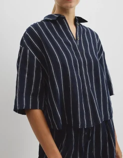 Yarn Dyed Boxy Linen Shirt