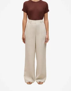 Yarn Dyed Linen Pintucked Pant