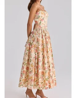 YSABELLA'COTTON MIDI SUNDRESS