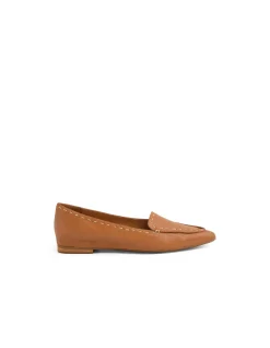 Yukka Stitch Detail Pointed Toe Loafers