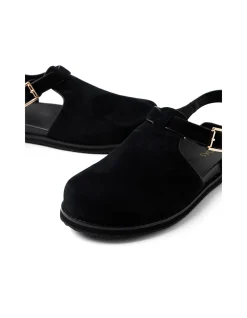 ZANY MI Suede Buckle Slingback Flats