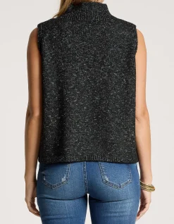 Zarda Variegated Wool Blend Knit Vest