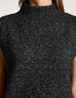 Zarda Variegated Wool Blend Knit Vest