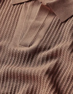 ZIG ZAG LACE TECH KNIT POLO