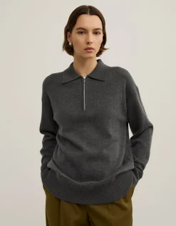 Zip Polo Knit - Lara Worthington
