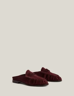 Zoe Suede Mule Loafers