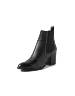 Zymba Block Heel Leather Chelsea Boots